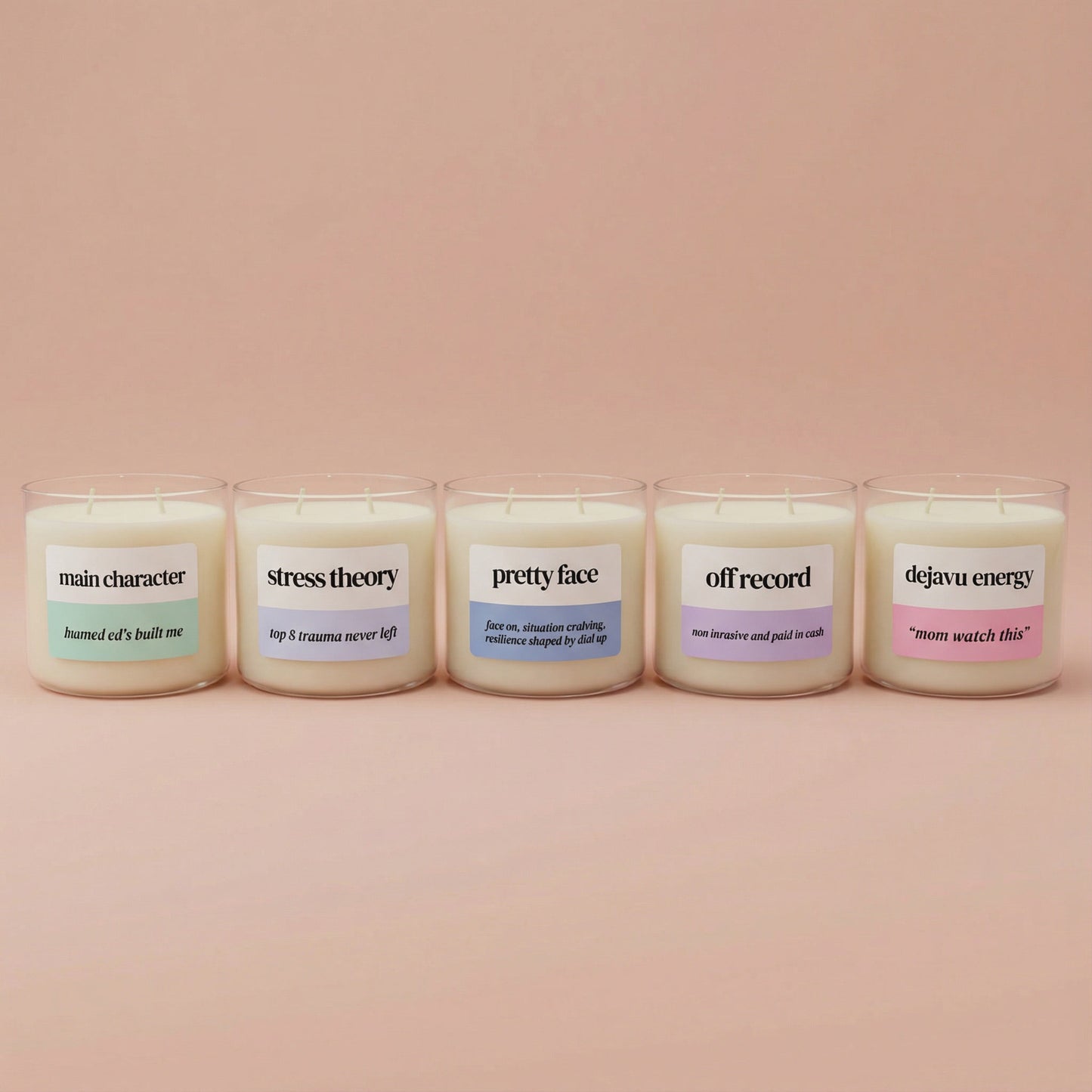 Five hand-poured soy candles gift set for millennial moms