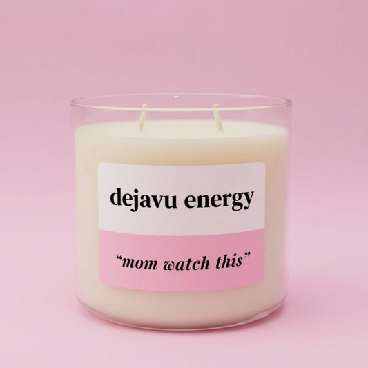 Hand-poured floral candle with coconut and sandalwood
